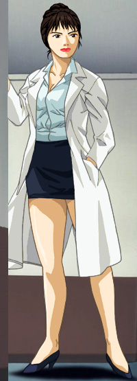 Akami standing at the door to Dr. Fredrickson's office