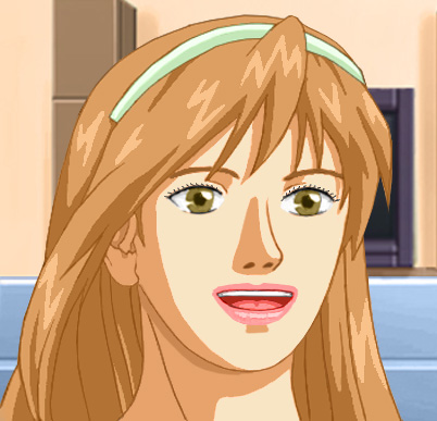 A face view of pretty Amy