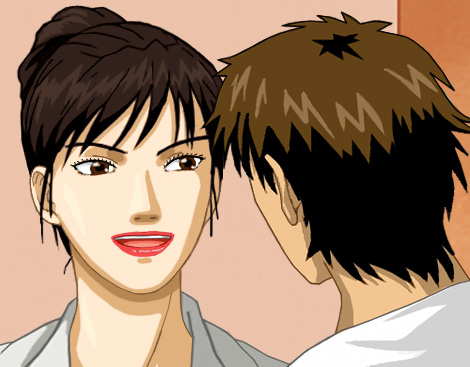 Akami talking to Alan