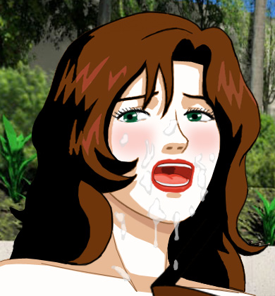 Suzanne with cum on her face