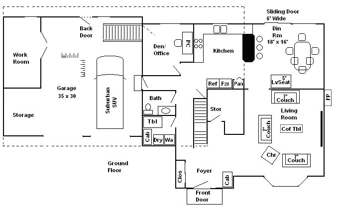Ground floor of the Plummer house