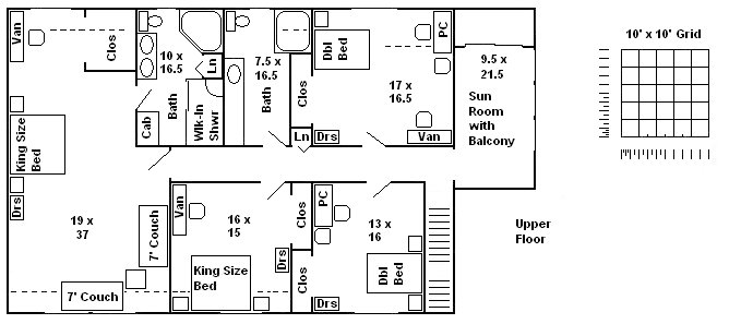 Upper floor of the Plummer house